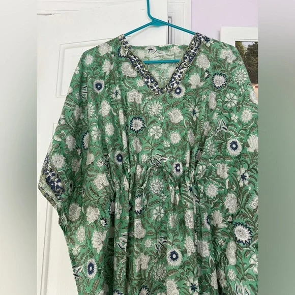 NWOT Handmade Cotton Caftan (Free Size (S-XXL)) - Picture 3 of 7